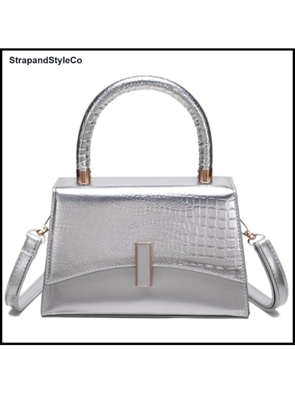 Small PU Leather Crossbody Satchel Mini Purse Adjustable Strap